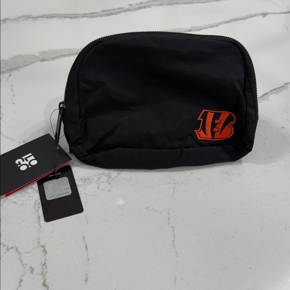 Officially Licensed NFL Logo Brands Belt Bag - Bengals and Orange Logo Pouch